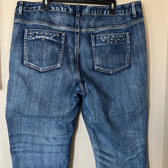 Inc denim Regular Fit Embellish skinny leg jeans size 22w - Picture 5 of 7